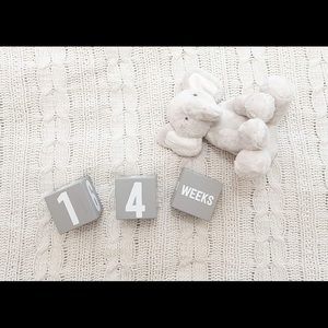 Wooden age blocks for babies